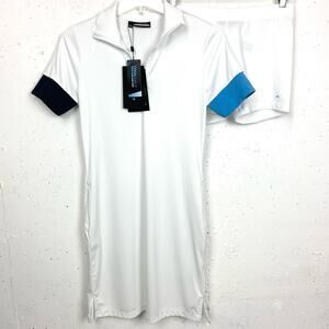 J.Lindeberg Ines TX Coolmax Dress & Shorts White Polyester 1/4 Zip Size Small